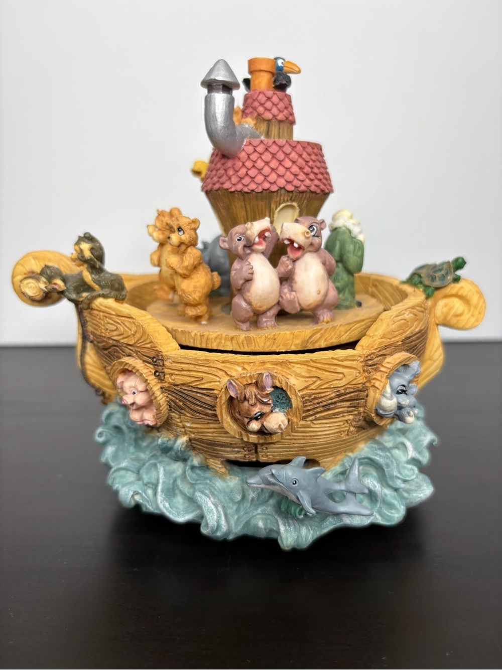 Noah's Ark Music Box 'If I Could Talk To The Animals' Nursery Baby Whimsical